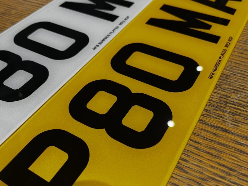 Standard 2D Printed Number Plate