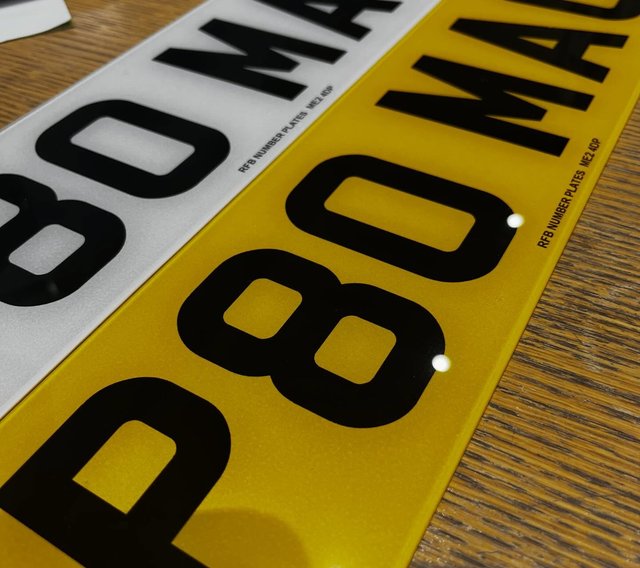 Standard 2D Printed Number Plate