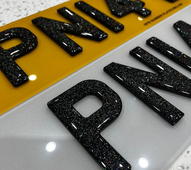 4D with 3D Gel on Top Number Plate