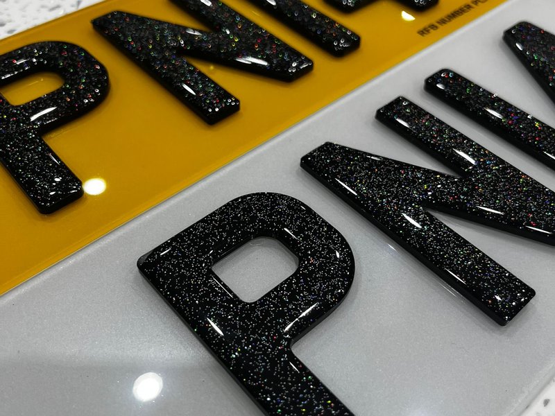 4D with 3D Gel on Top Number Plate