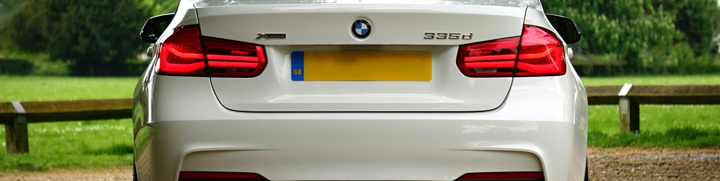 back of bmw white
